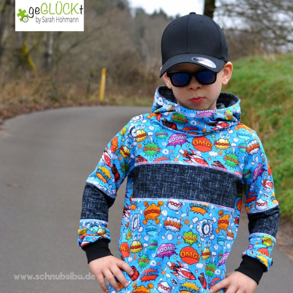Jersey Comic blau